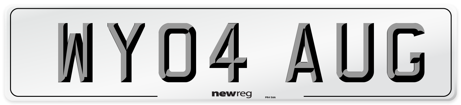 WY04 AUG Number Plate from New Reg